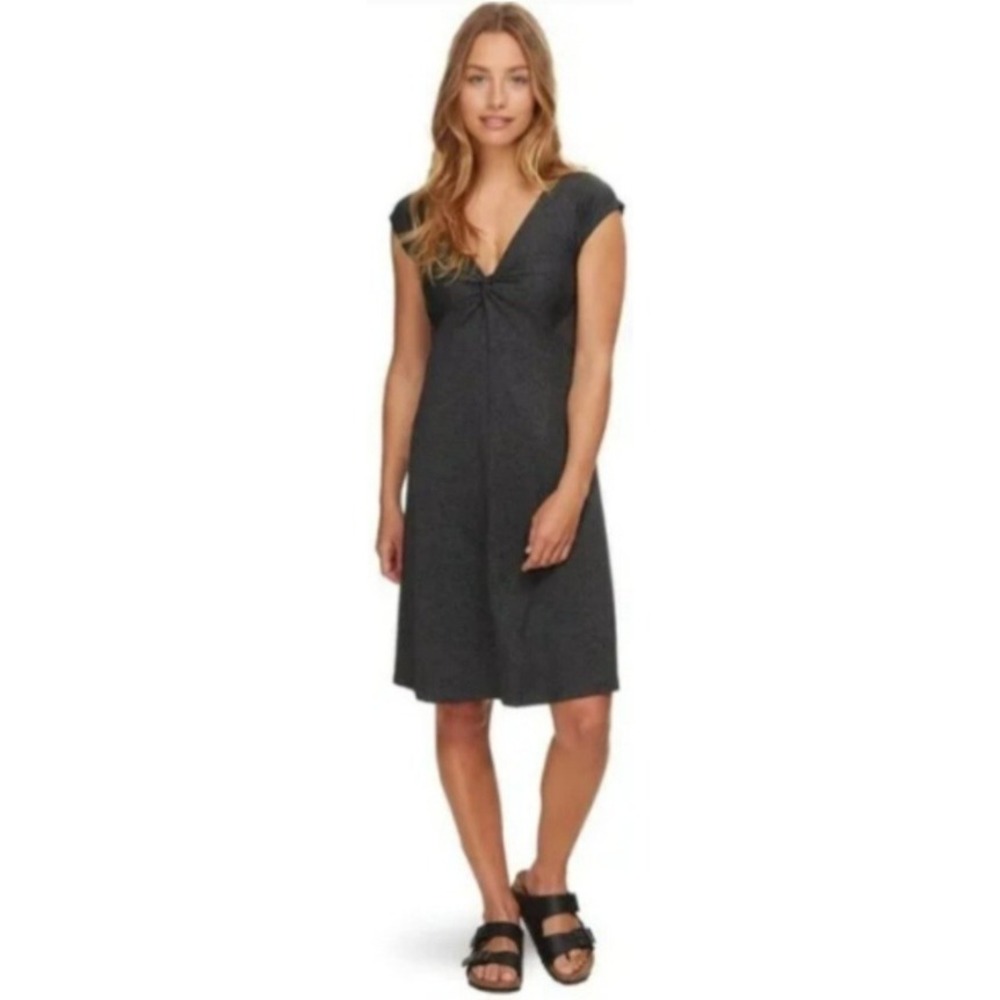 Patagonia Seabrook Bandha Twist Front Midi Dress Charcoal Heather Size Small